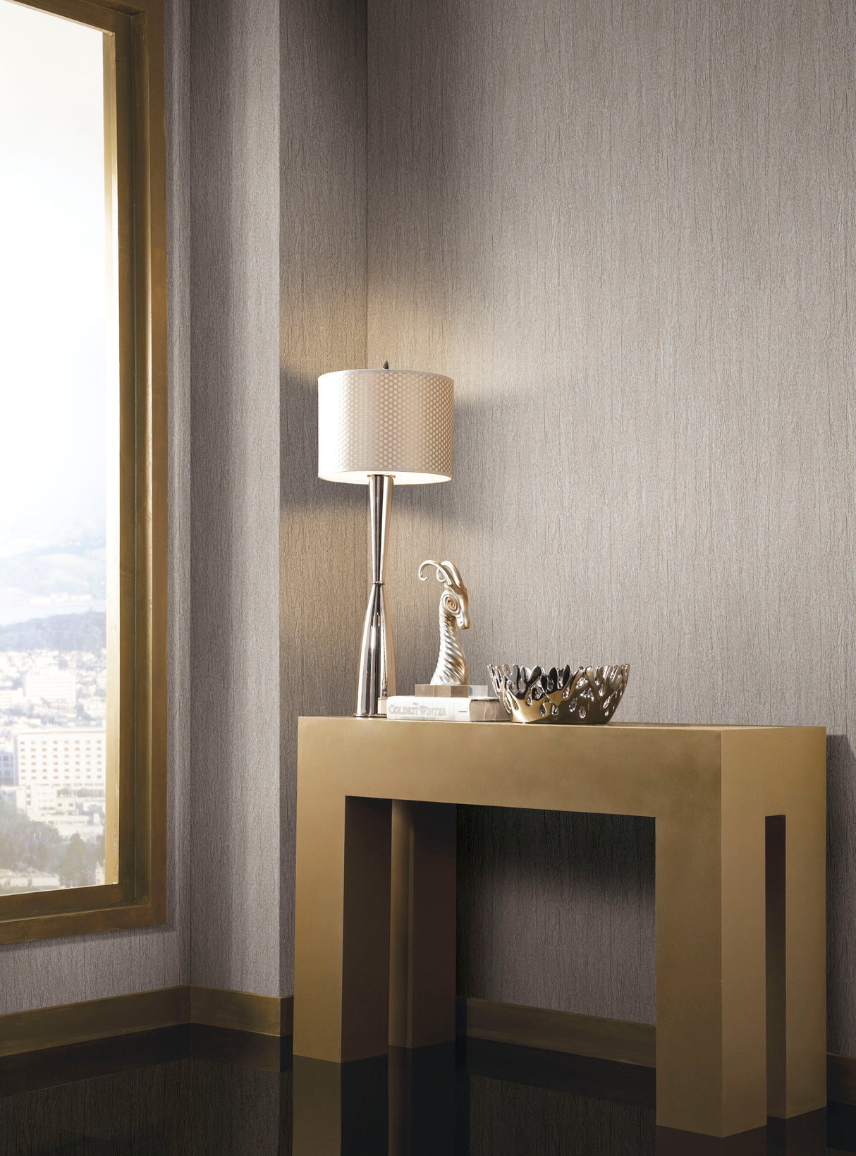 York RN1049LW Foil Texture Metallic Wallpaper