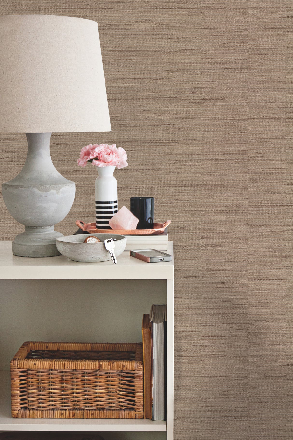 York RN1062LW Lustrous Grasscloth Yellow Wallpaper