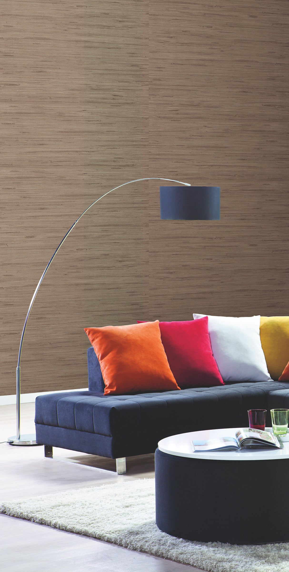 York RN1062LW Lustrous Grasscloth Yellow Wallpaper