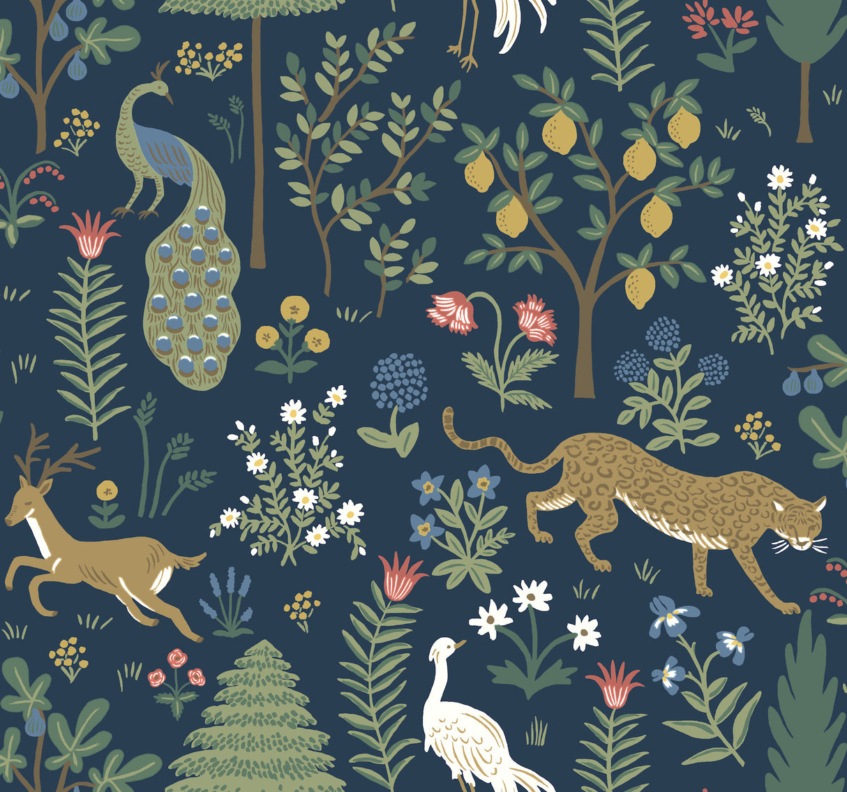 York RP7304 Menagerie Blue & Brown Wallpaper