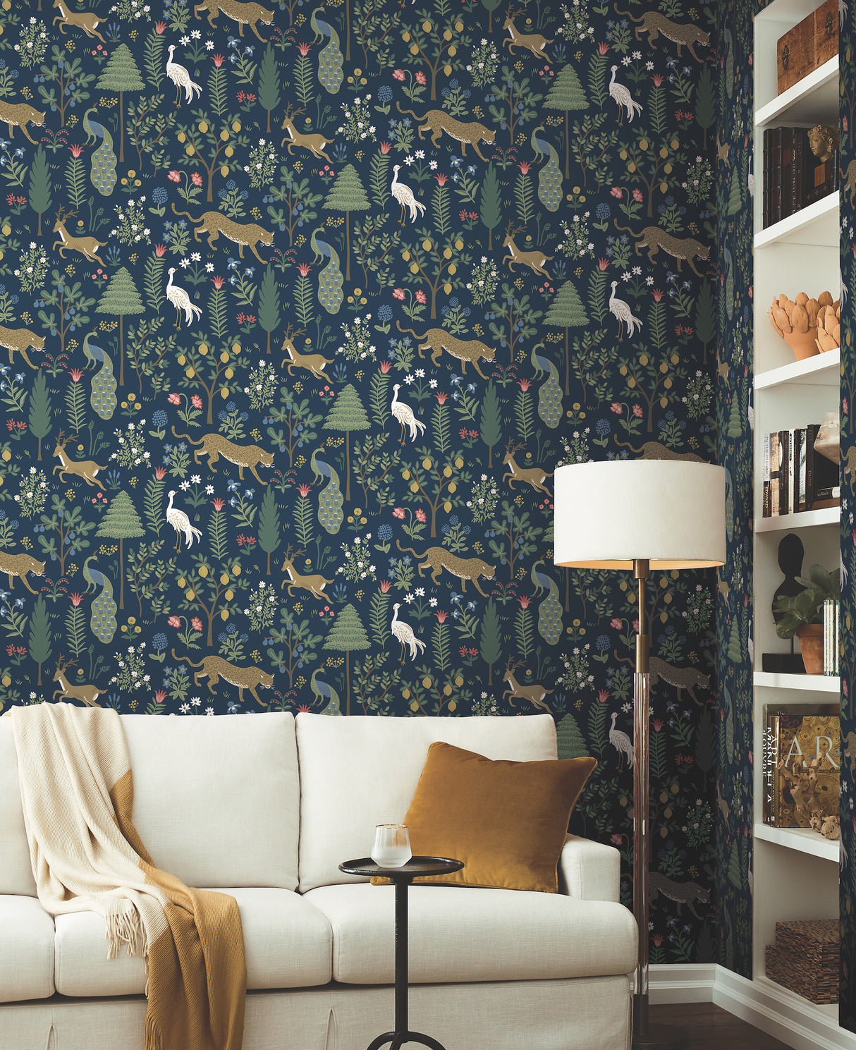 York RP7304 Menagerie Blue & Brown Wallpaper