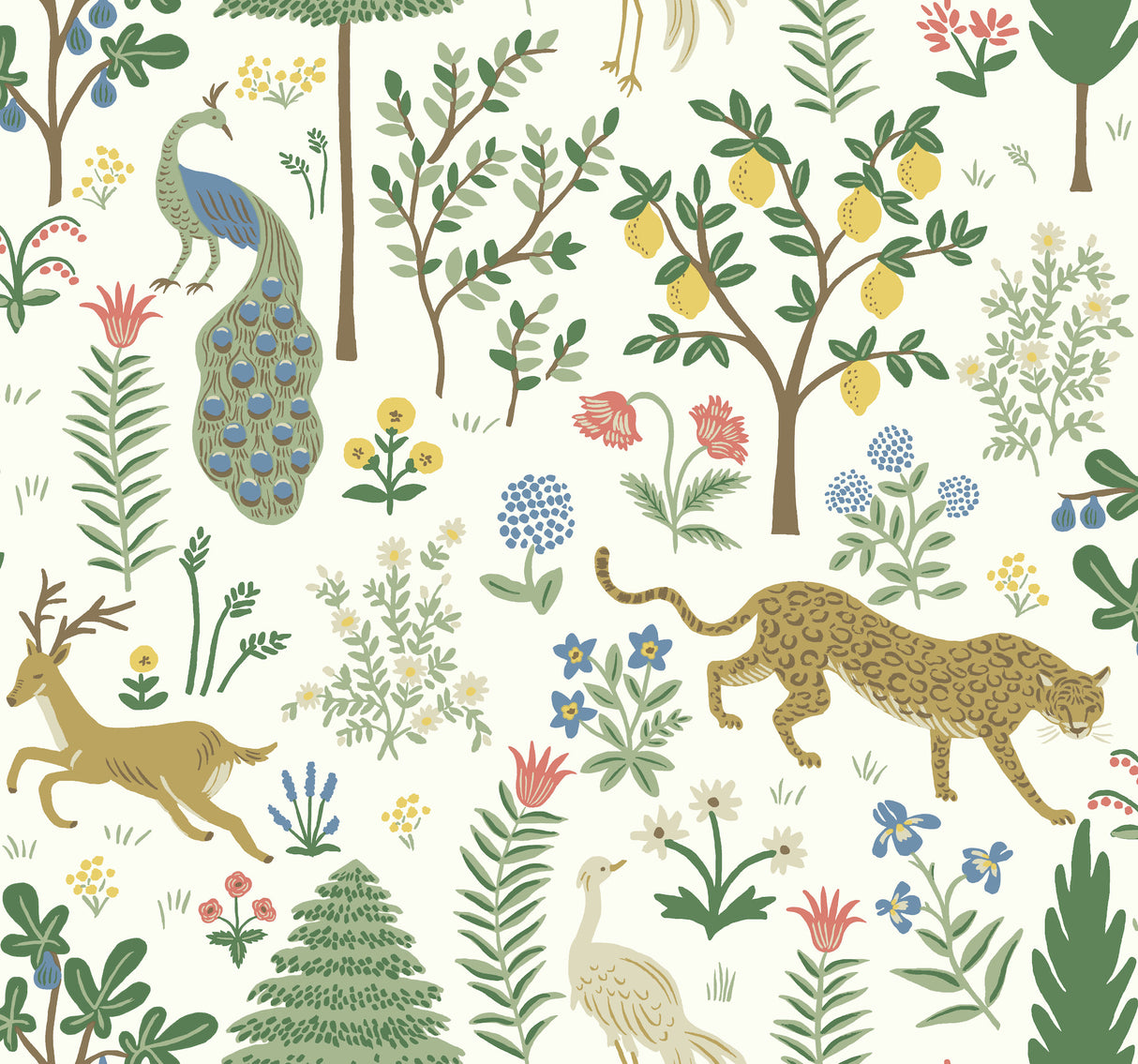 York RP7305 Menagerie White & Brown Wallpaper