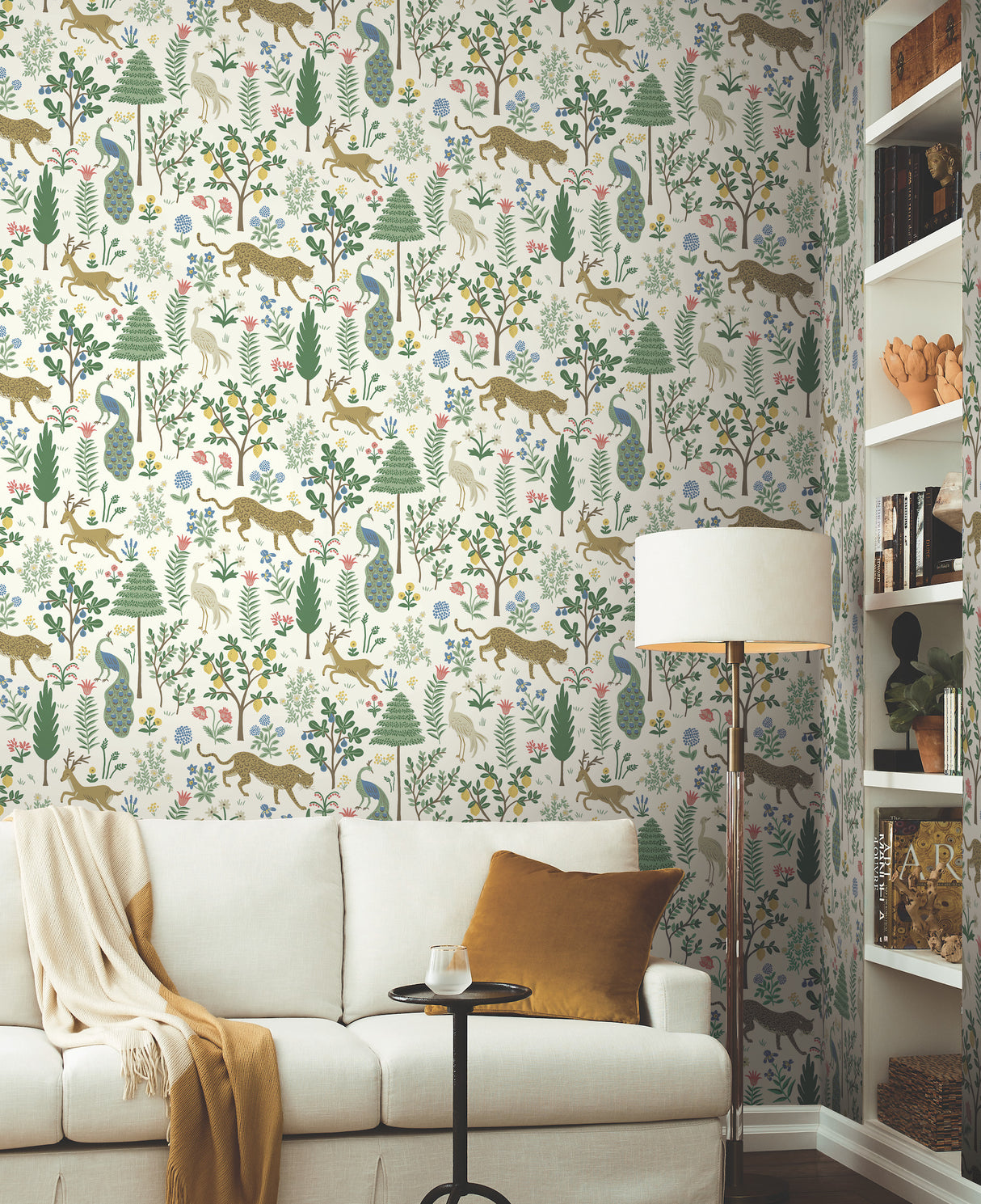 York RP7305 Menagerie White & Brown Wallpaper