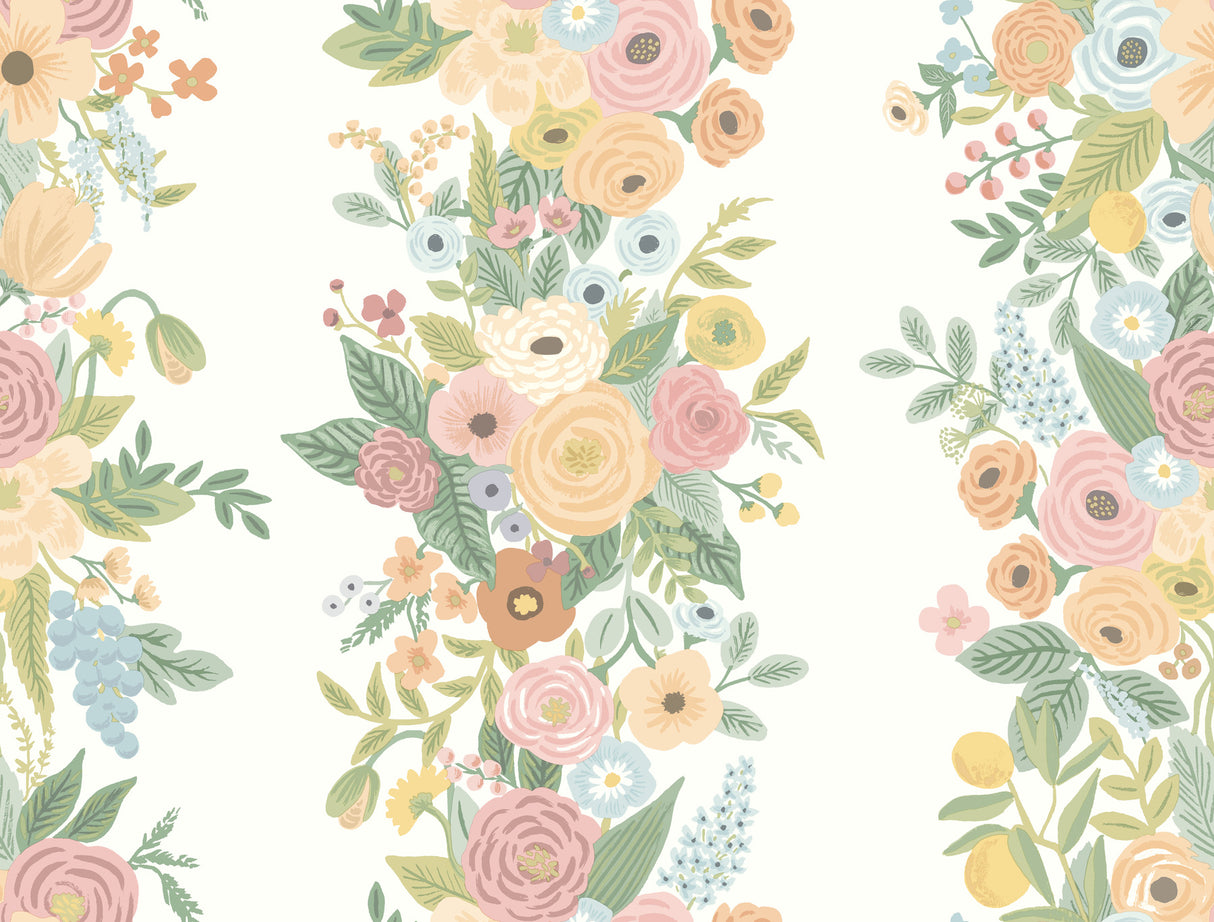 York RP7311 Garden Party Trellis White & Pale Pink Wallpaper