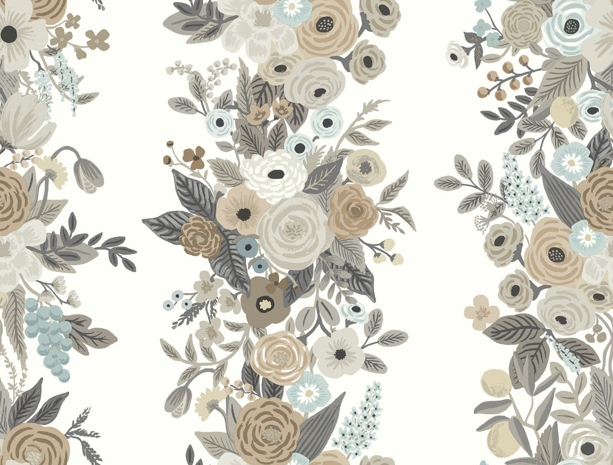 York RP7313 Garden Party Trellis White & Brown Wallpaper
