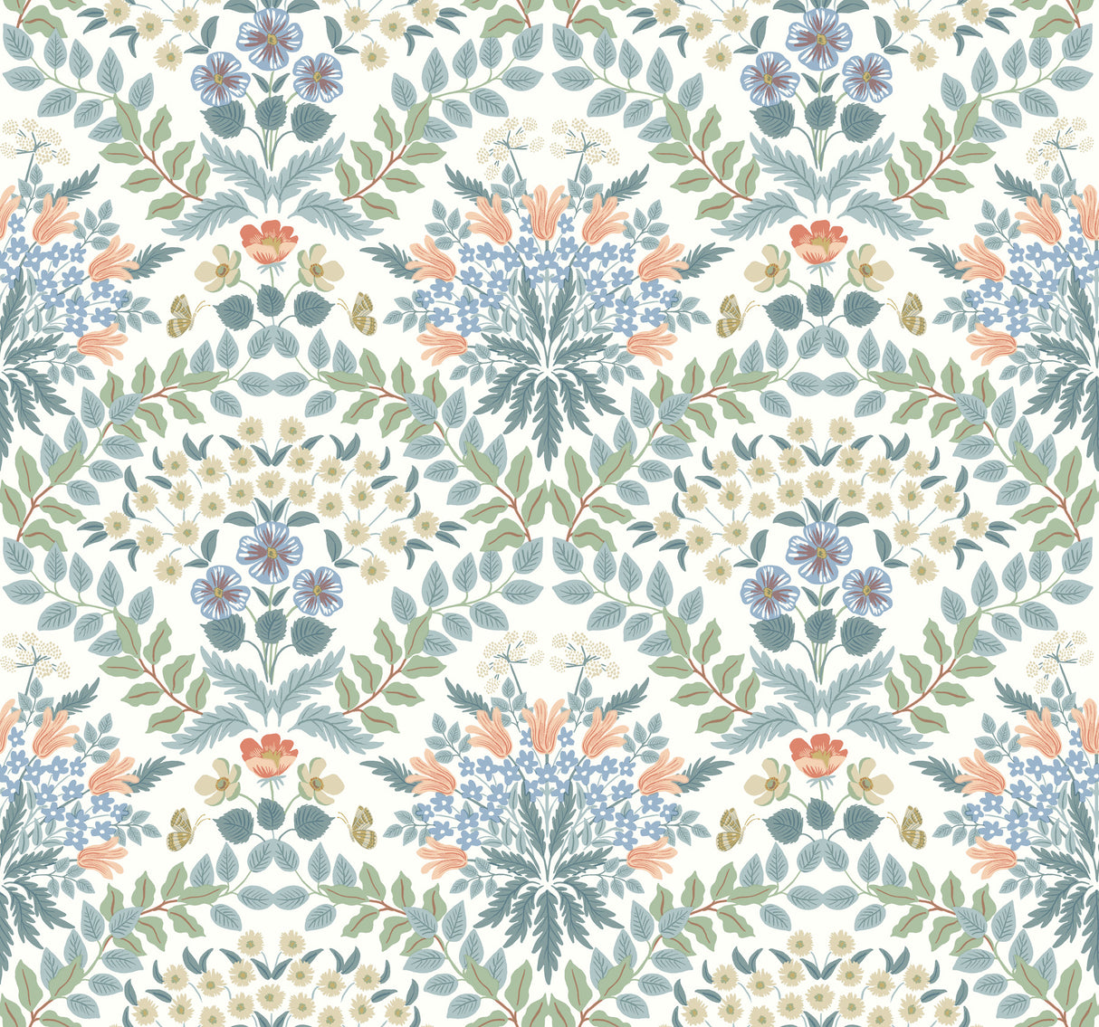 York RP7319 Bramble White & Green Wallpaper