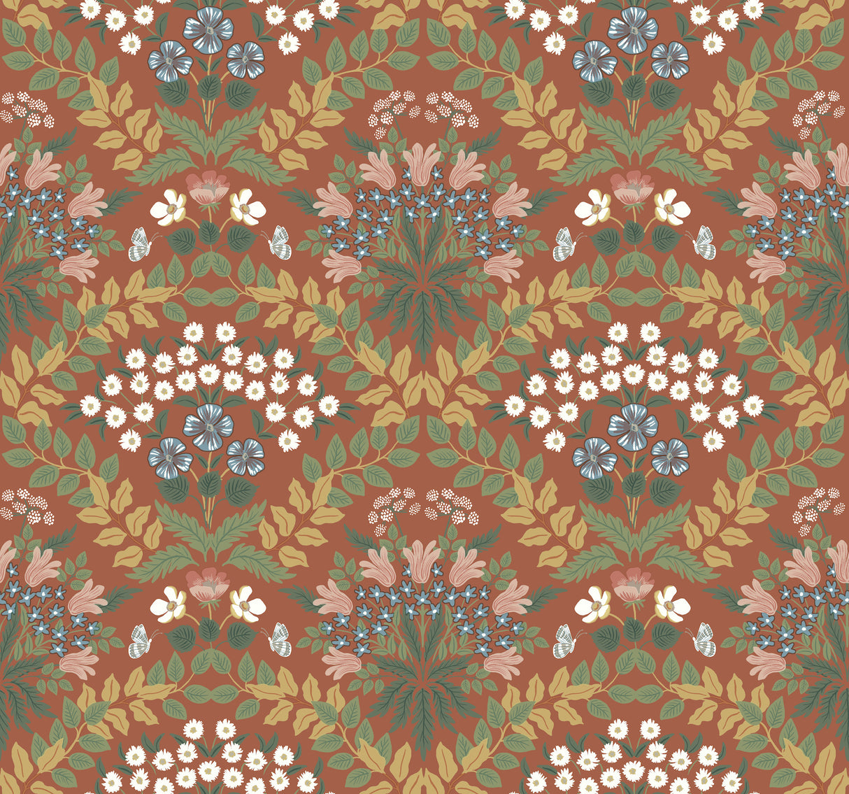 York RP7320 Bramble Red & Green Wallpaper