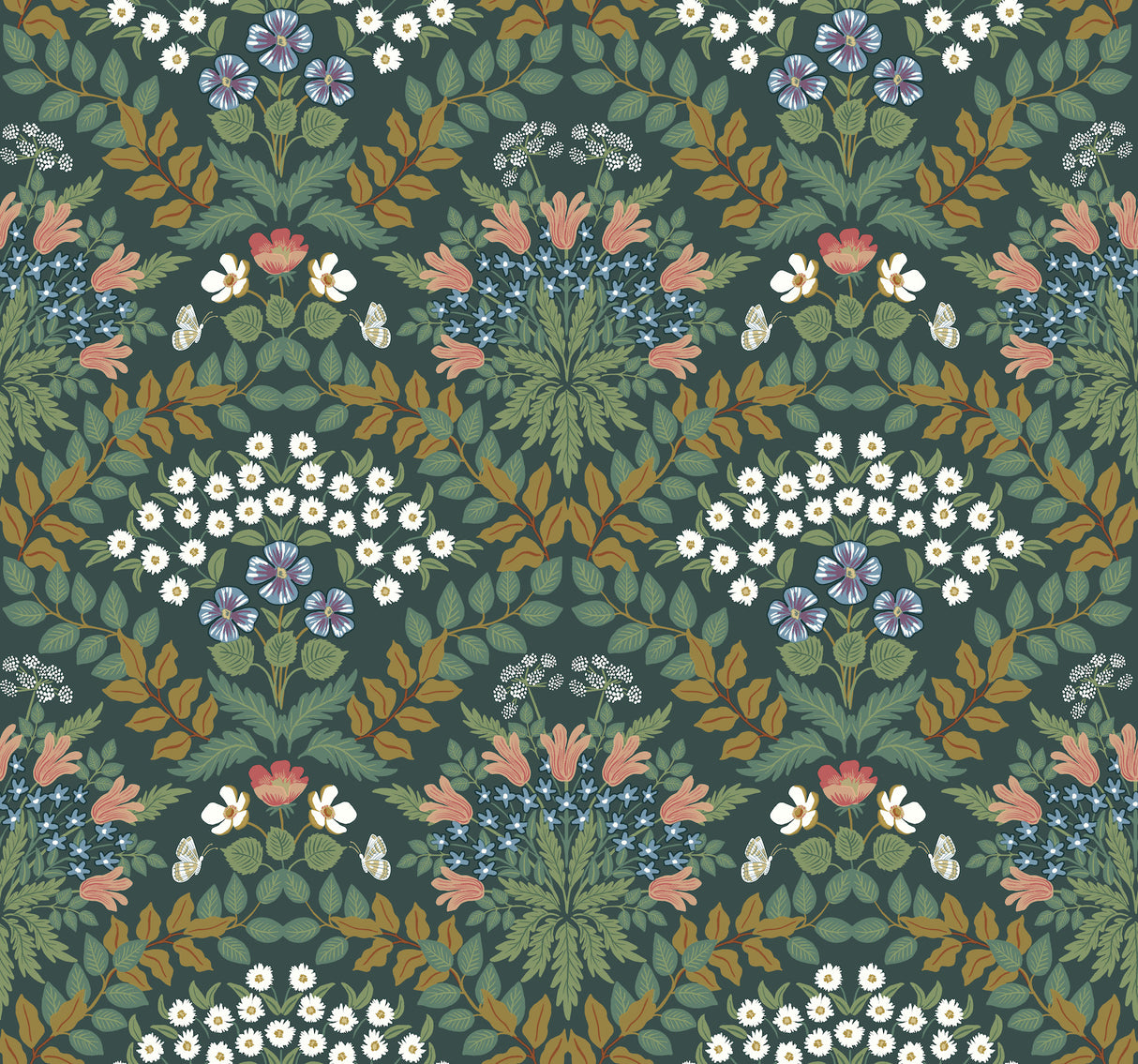 York RP7322 Bramble Green & Gold Wallpaper
