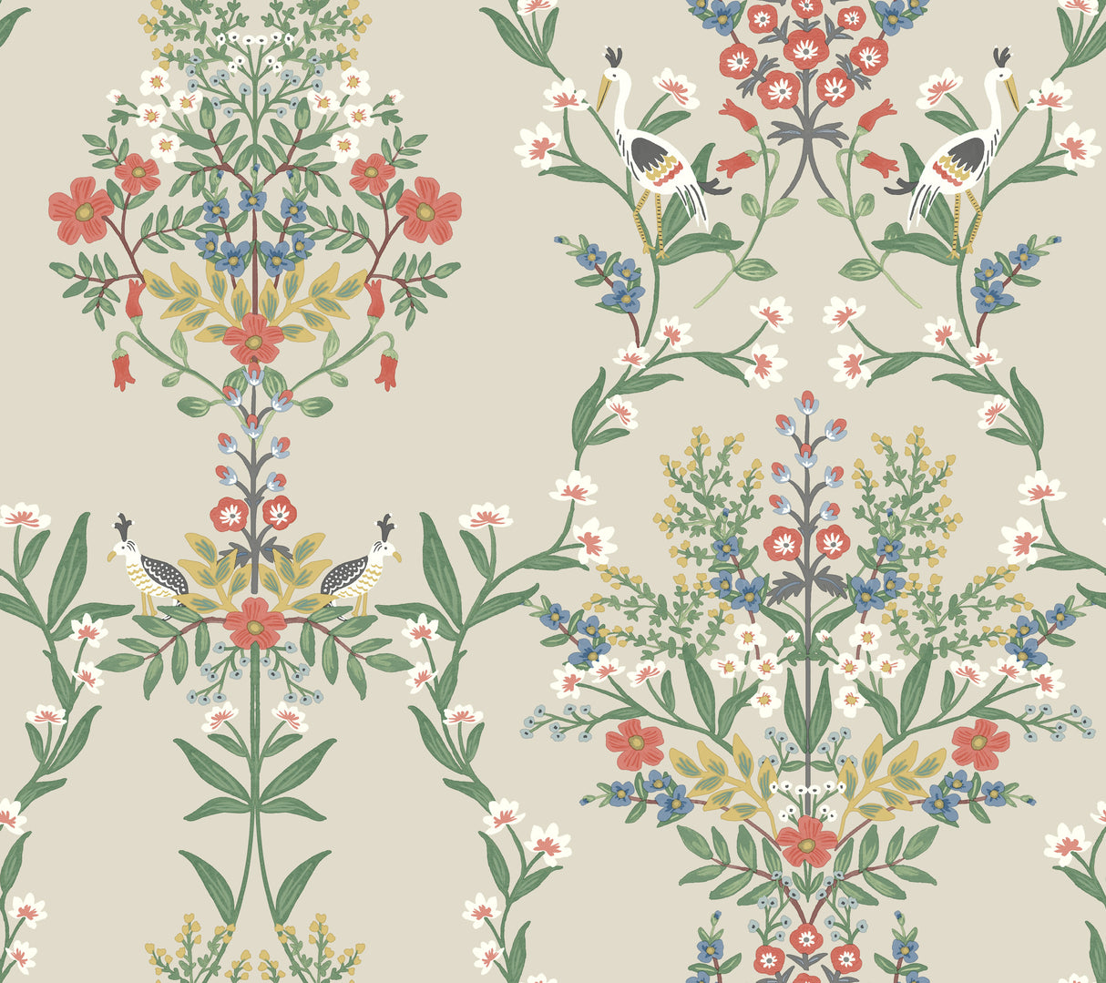 York RP7327 Luxembourg Beige & Red Wallpaper