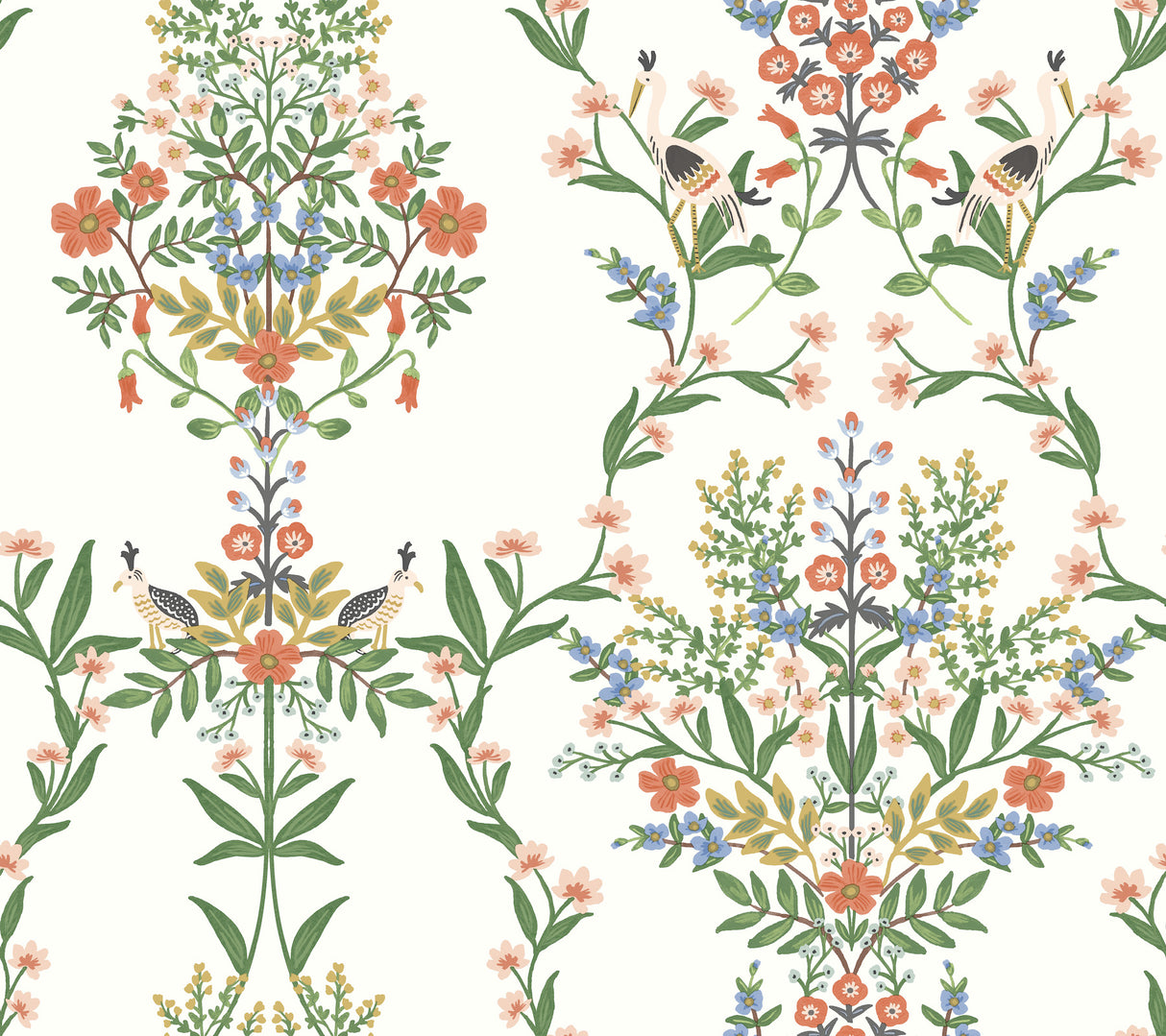 York RP7328 Luxembourg White & Green Wallpaper
