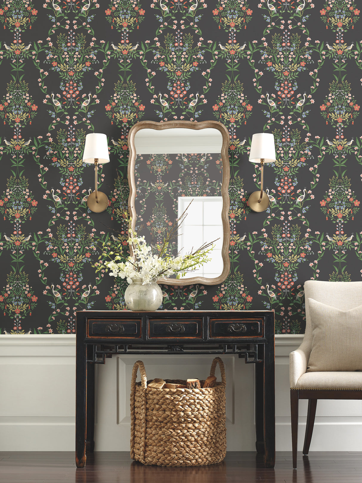 York RP7329 Luxembourg Black Wallpaper