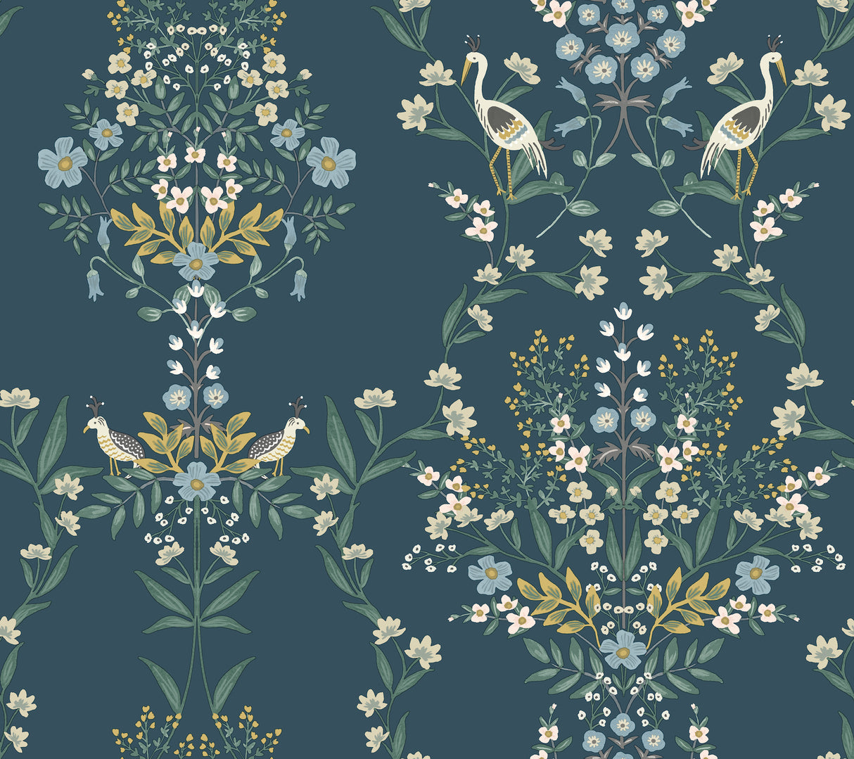 York RP7331 Luxembourg Blue & Green Wallpaper