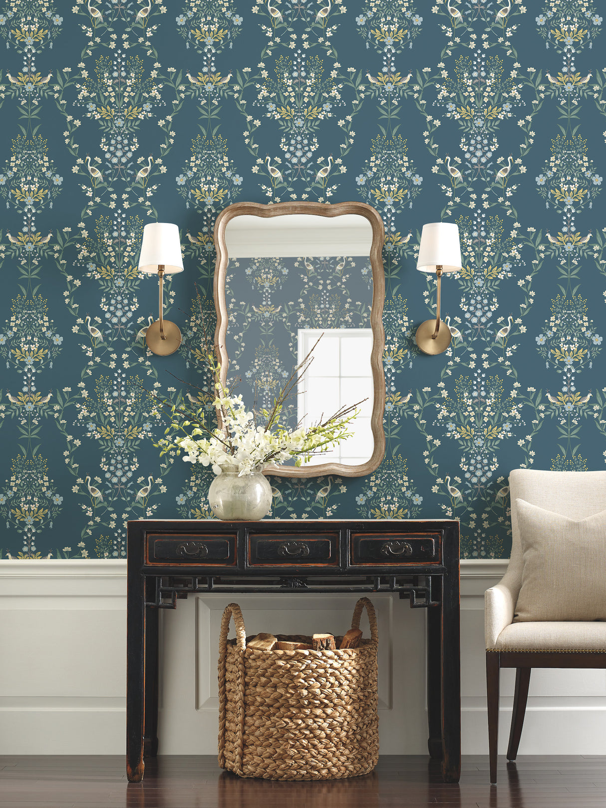 York RP7331 Luxembourg Blue & Green Wallpaper