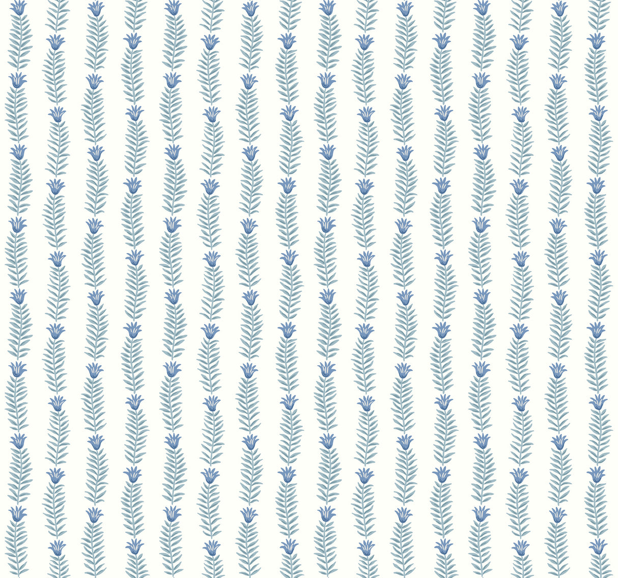 York RP7341 Eden White & Blue Wallpaper