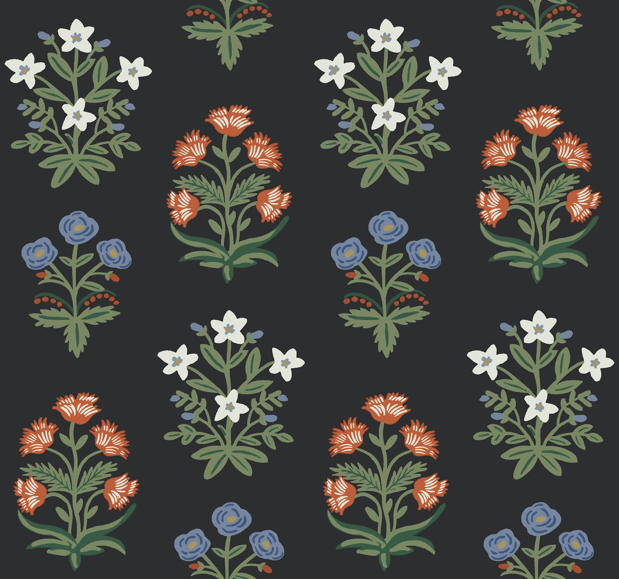 York RP7348 Mughal Rose Black & Pink Wallpaper