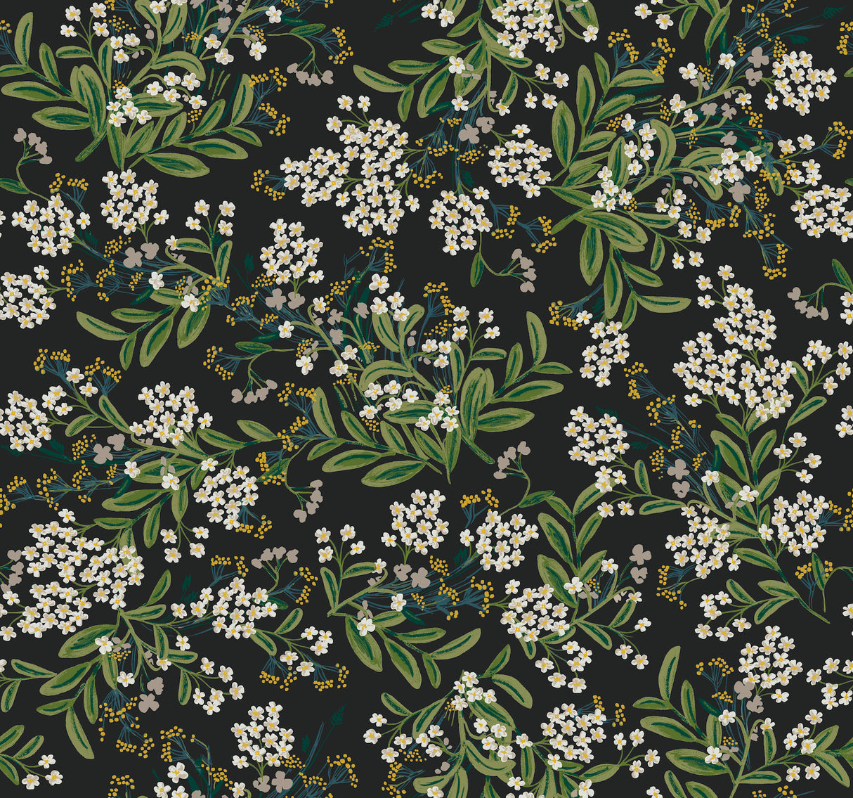 York RP7384 Cornflower Black & Green Wallpaper