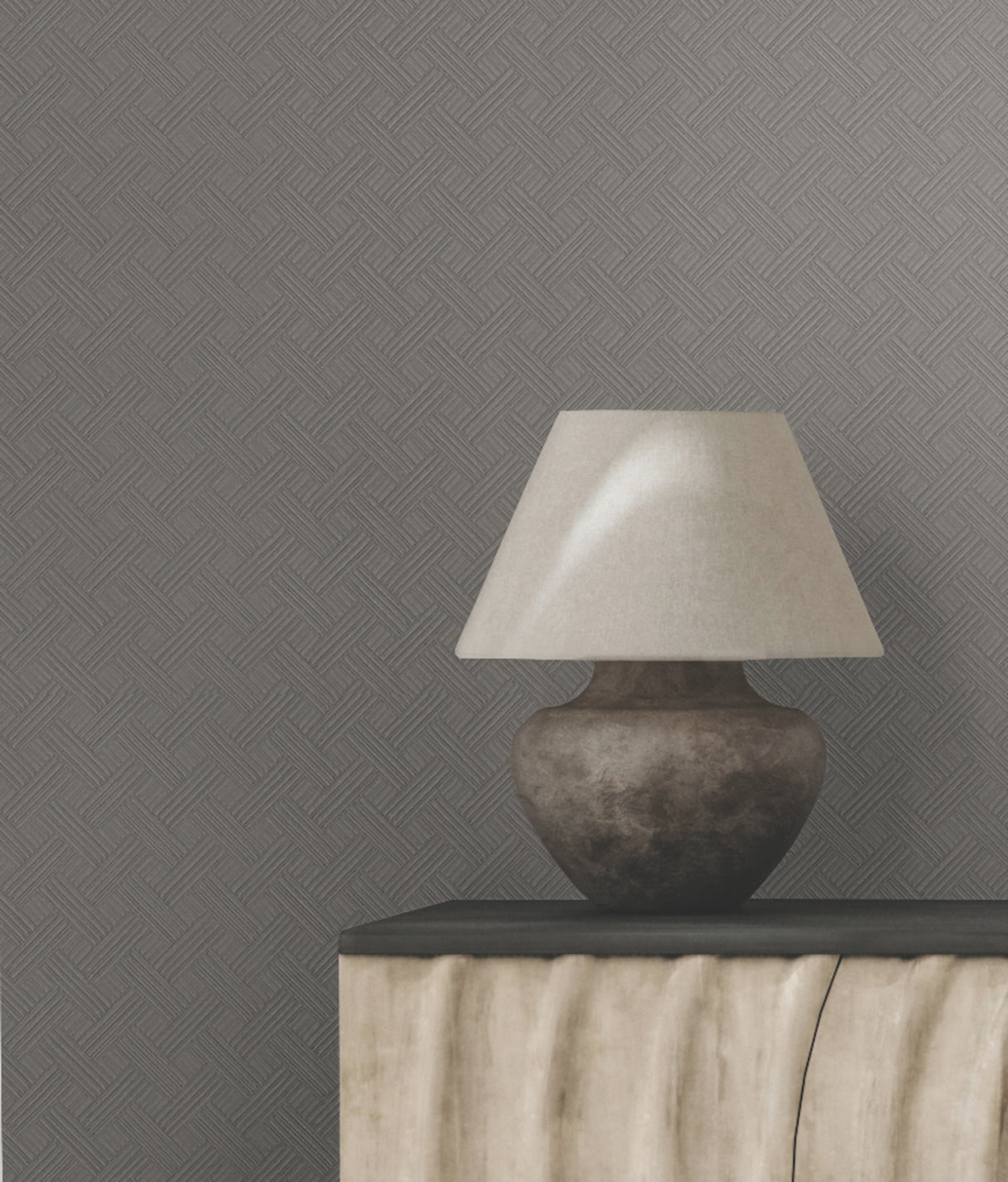 York RRD7652 Wickwork Graphite Wallpaper