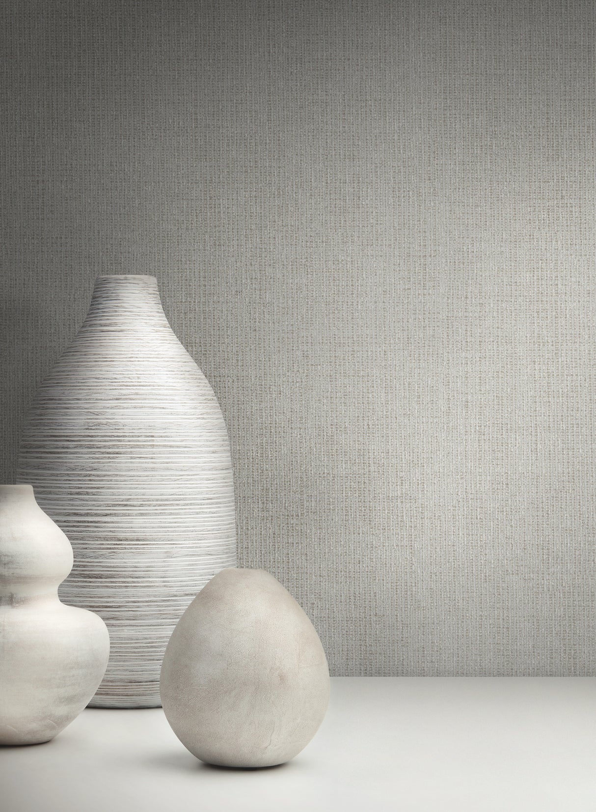 York RS1035N Panama Weave Light Grey Metallic Wallpaper