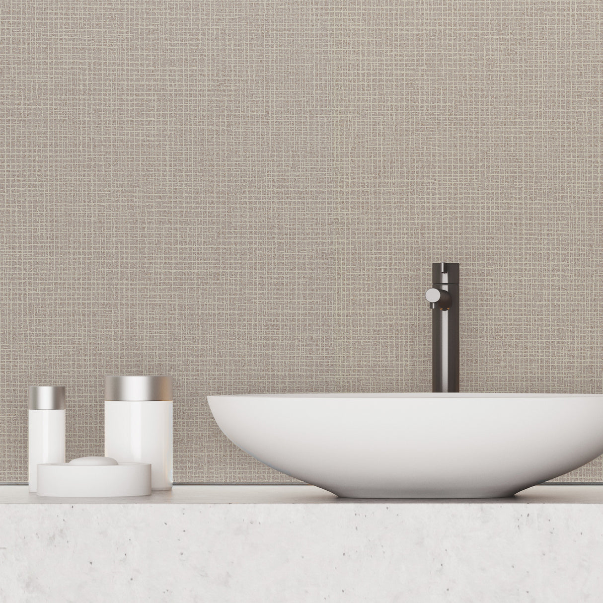 York RS1053N Randing Weave Light Brown Metallic Wallpaper