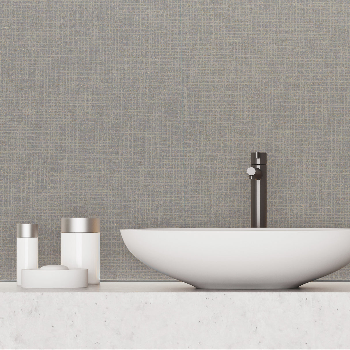 York RS1056N Randing Weave Dark Grey Metallic Wallpaper