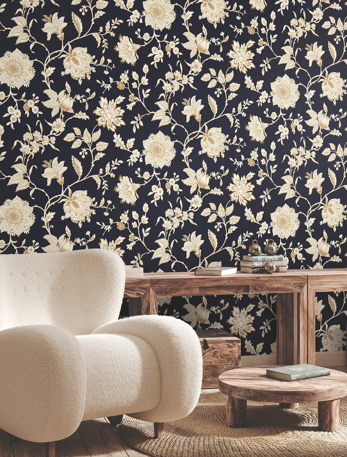 York RT7824 Sutton Black Wallpaper