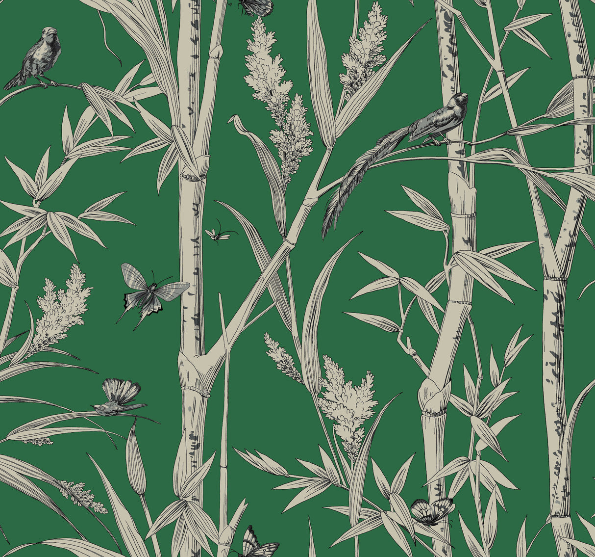 York RT7831 Bambou Toile Green Wallpaper