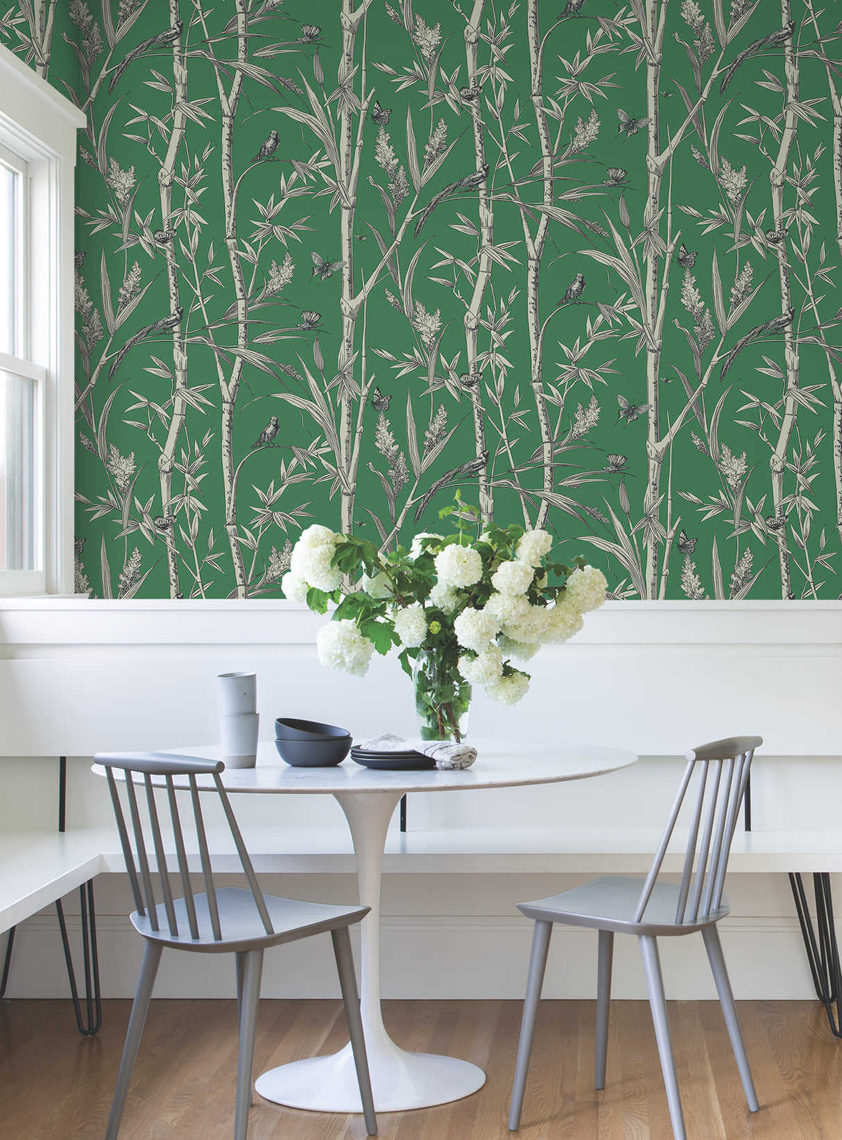 York RT7831 Bambou Toile Green Wallpaper