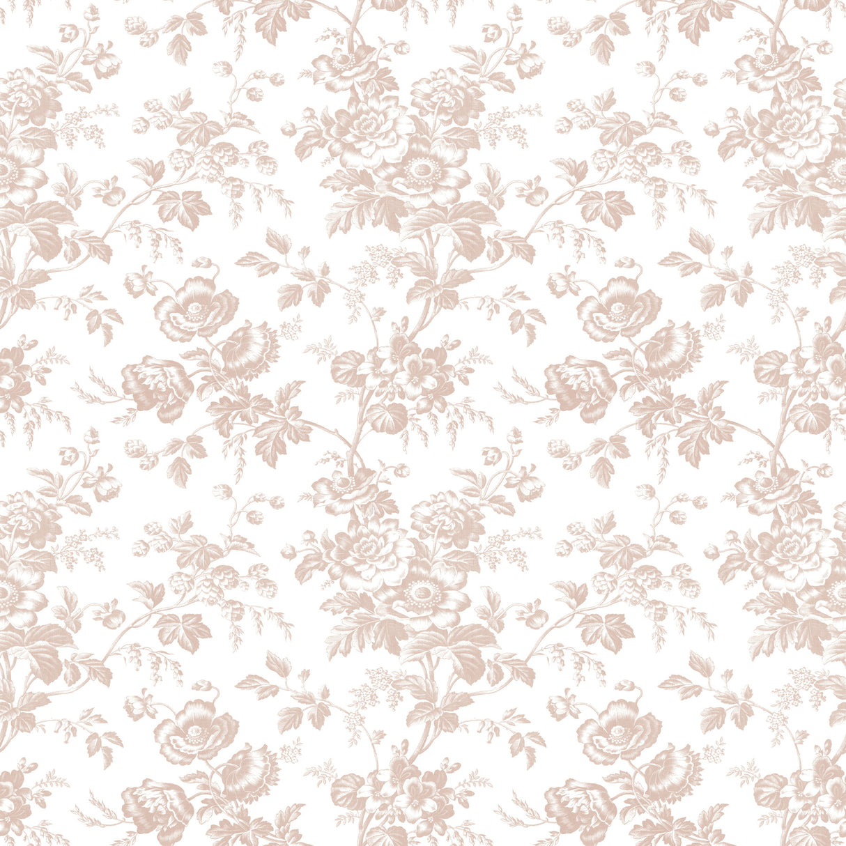 York RT7874 Anemone Toile Blush Wallpaper