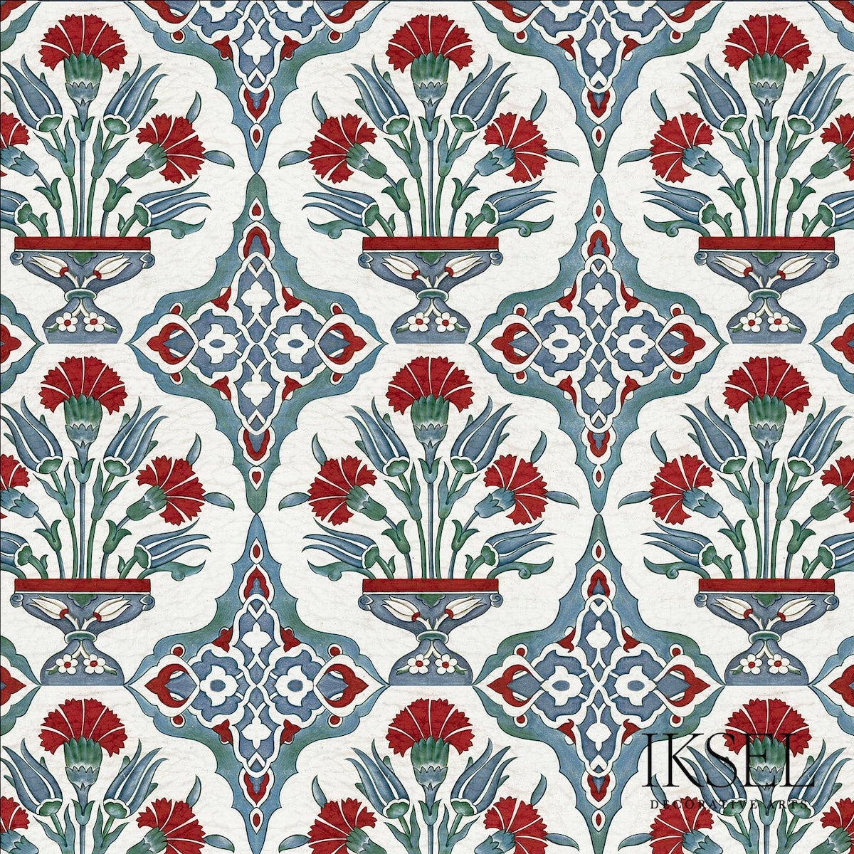 Schumacher RW108CS01-325 IZNIK CARNATION BOUQUET in ORIGINAL