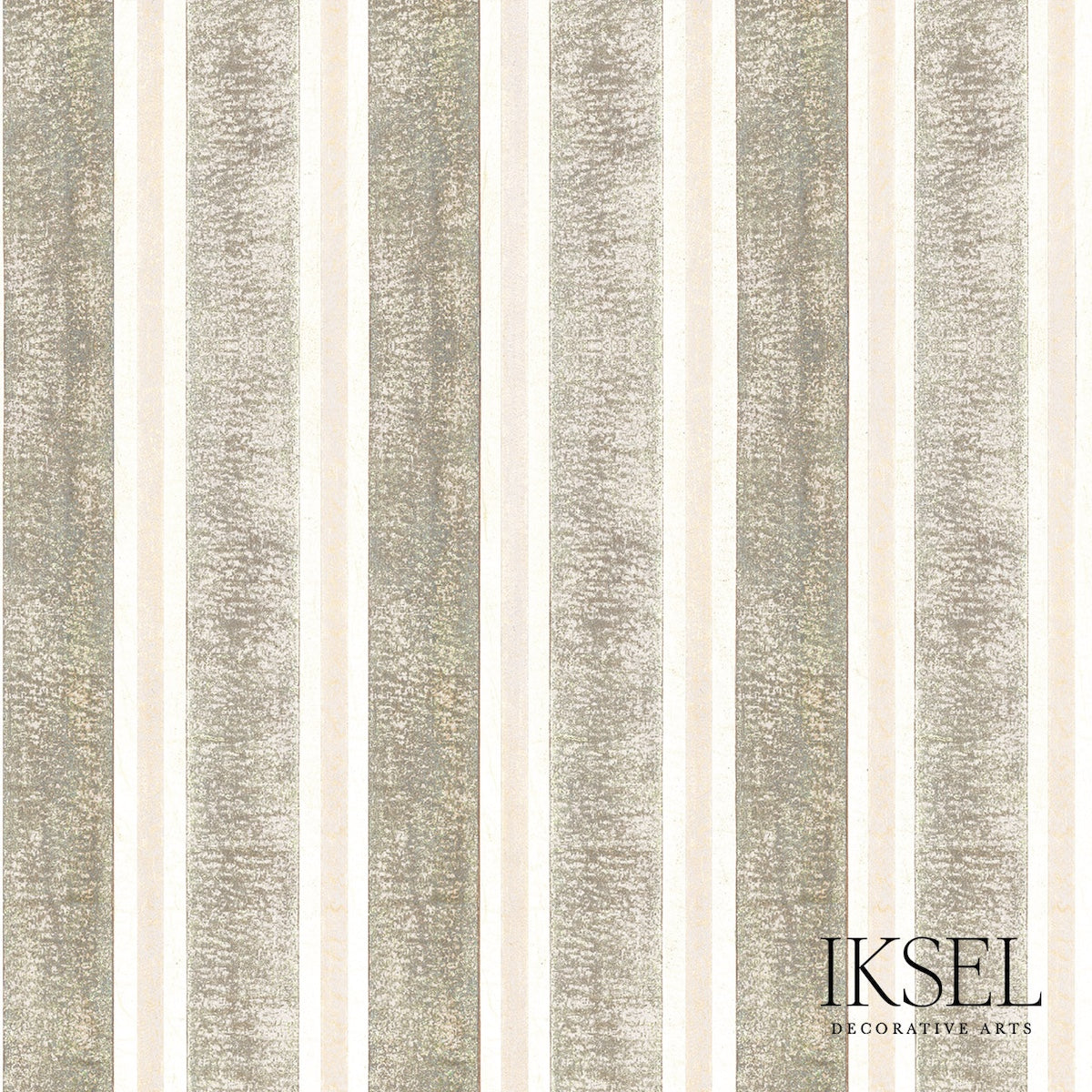 Schumacher RW713CS41-255 KUBILAI'S STRIPE in BEIGE Wallpaper