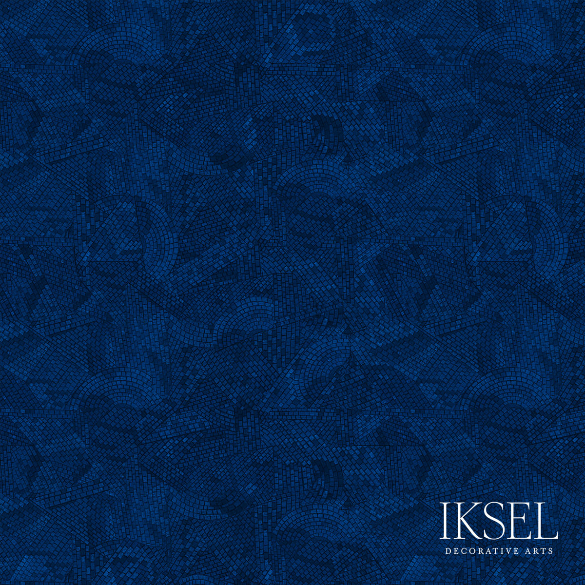 Schumacher RW802CR70 PALACE MOSAIC in MIDNIGHT Wallpaper - I