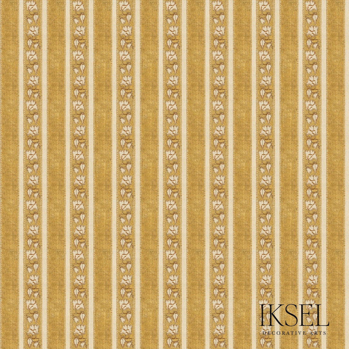 Schumacher RW928CR71-300 SAFAVID GOLDEN STRIPE in GOLD Wallp