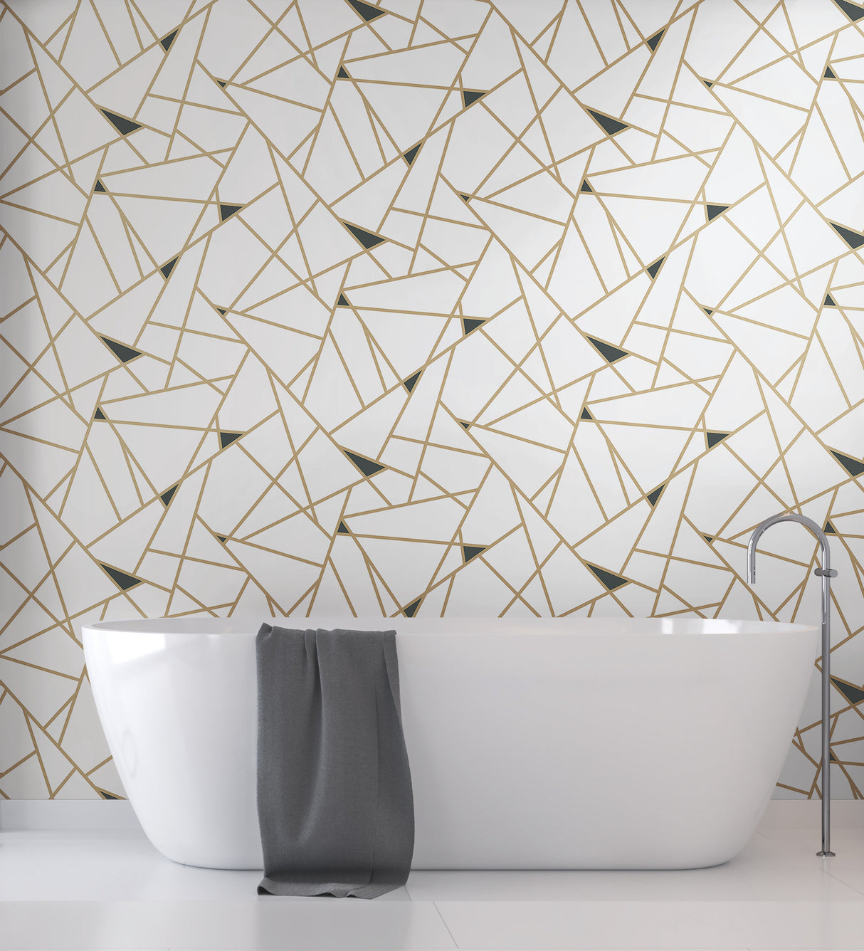 York RY2702 Prismatic Gold & Black Wallpaper