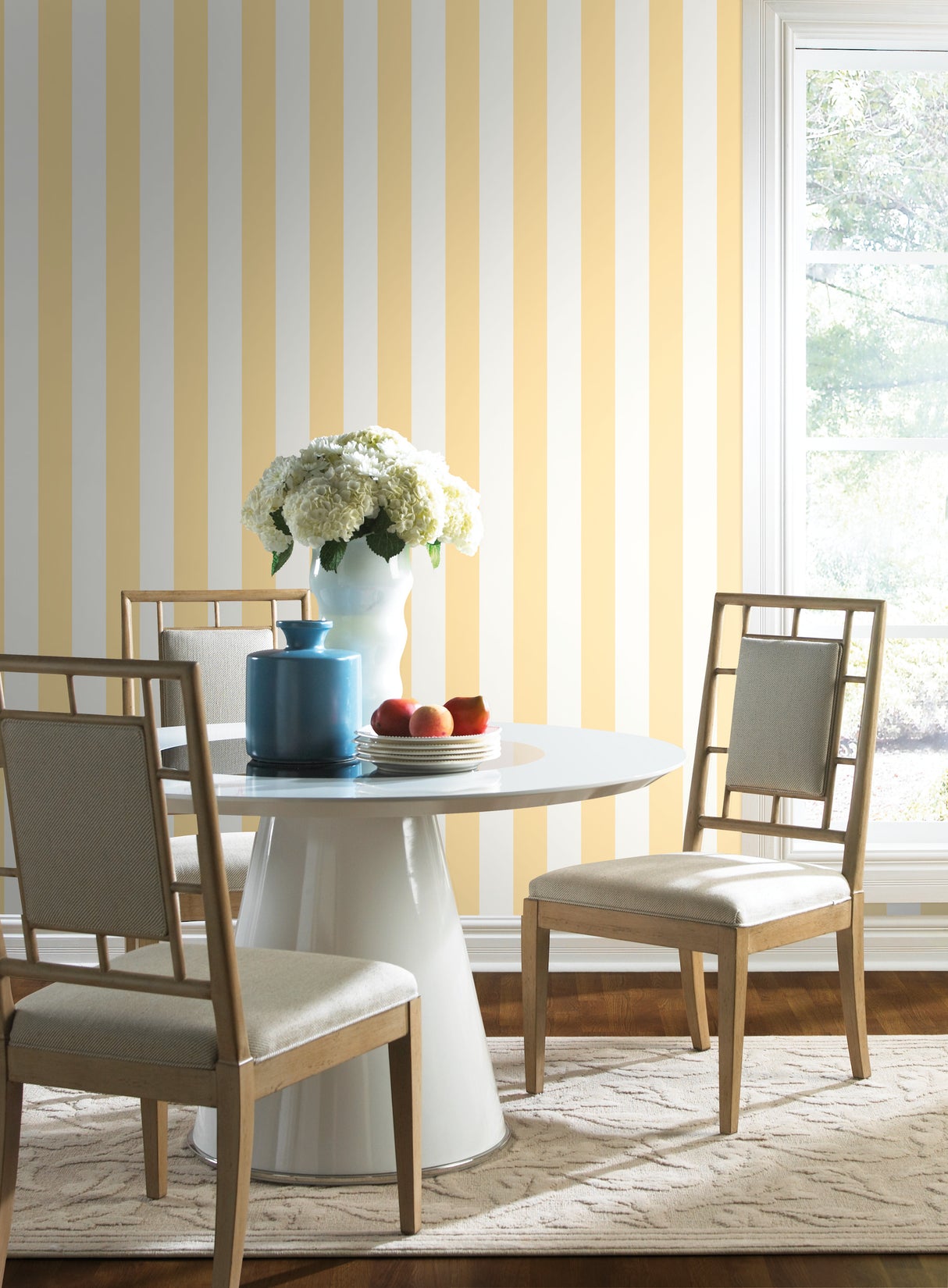 York SA9178 3-in Stripe Yellow Wallpaper