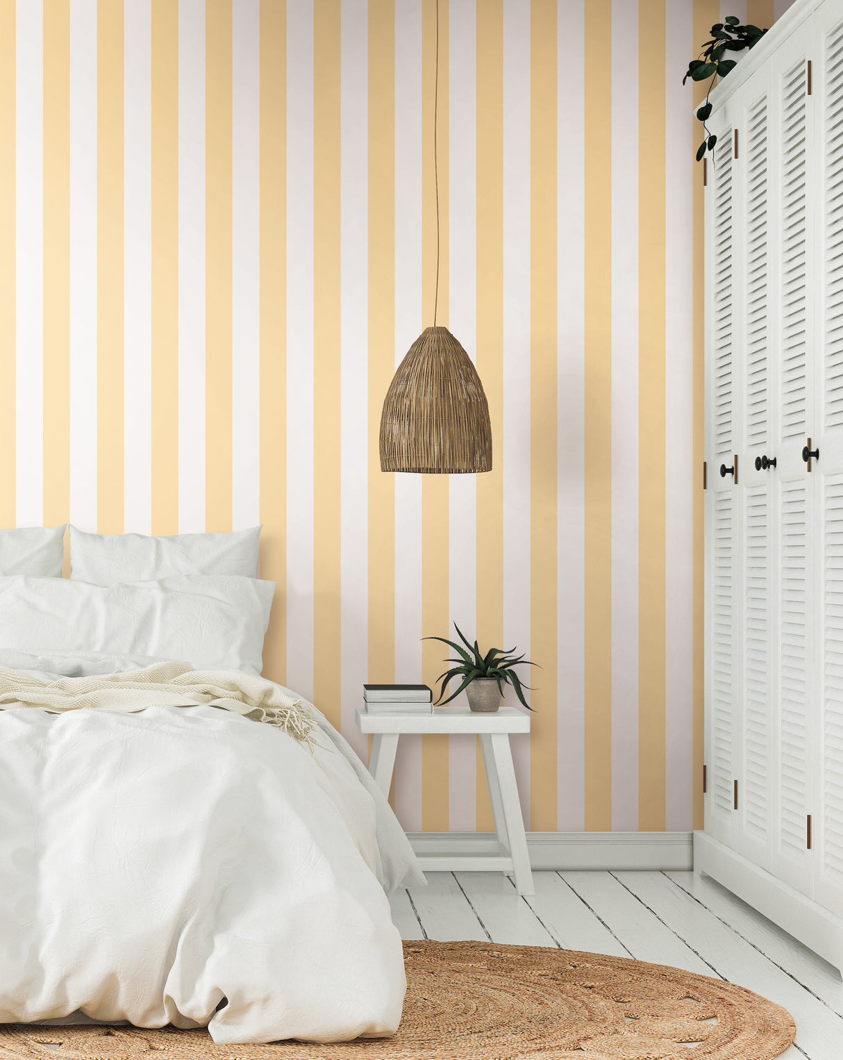 York SA9178 3-in Stripe Yellow Wallpaper