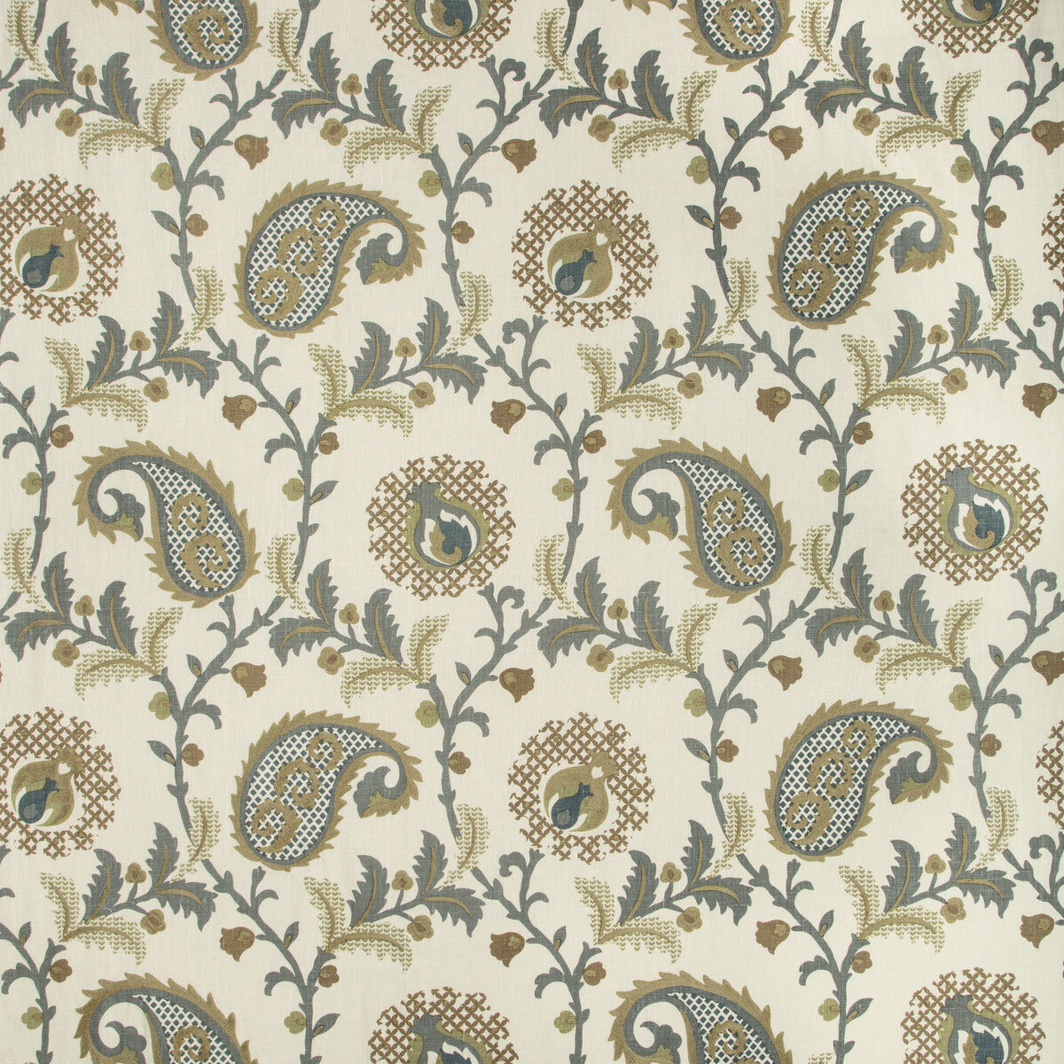 KRAVET DESIGN SAUDADE.321.0 SAUDADE PAISLEY DRIED THYME Fabric - Eade's Wallpaper