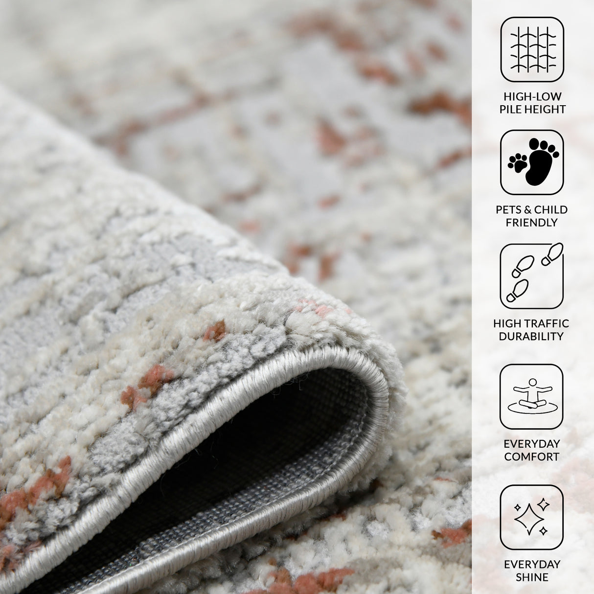 Amer Rugs SAV-6 Savannah Contemporary /Red Runner Rug, 2'8" X 10' Area Rug