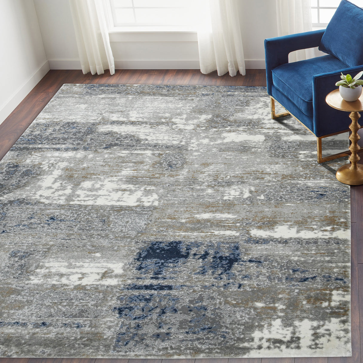 Amer Rugs SAV-8 Savannah Contemporary /Blue Area Rug
