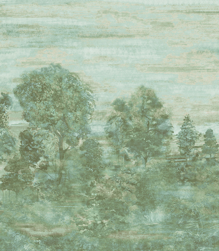 Armani SHAKESPEARE MURAL - 3 PANEL SET 9937 in Green Mural