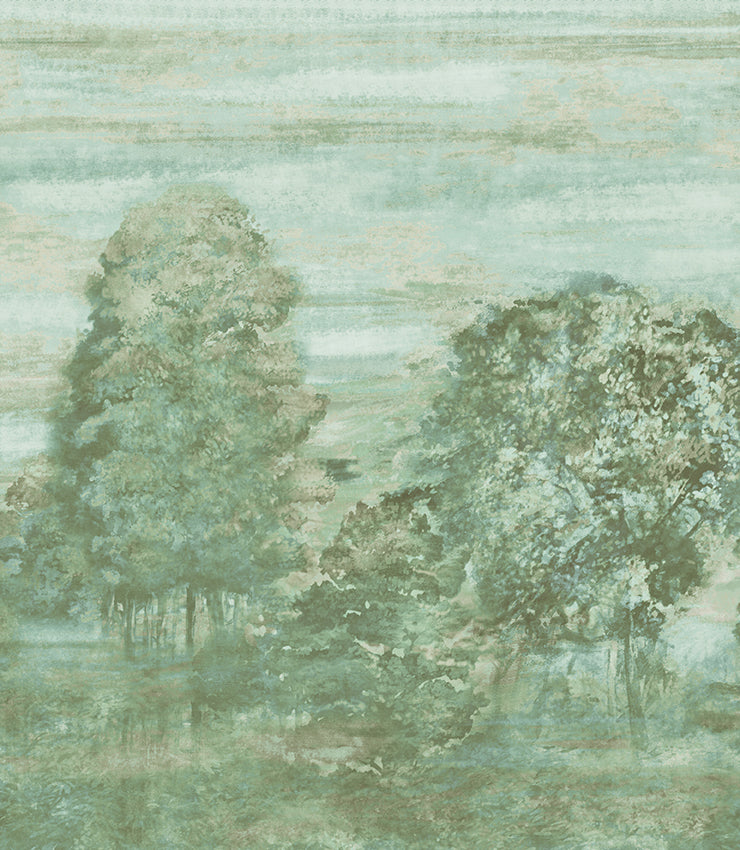 Armani SHAKESPEARE MURAL - 3 PANEL SET 9938 in Green Mural