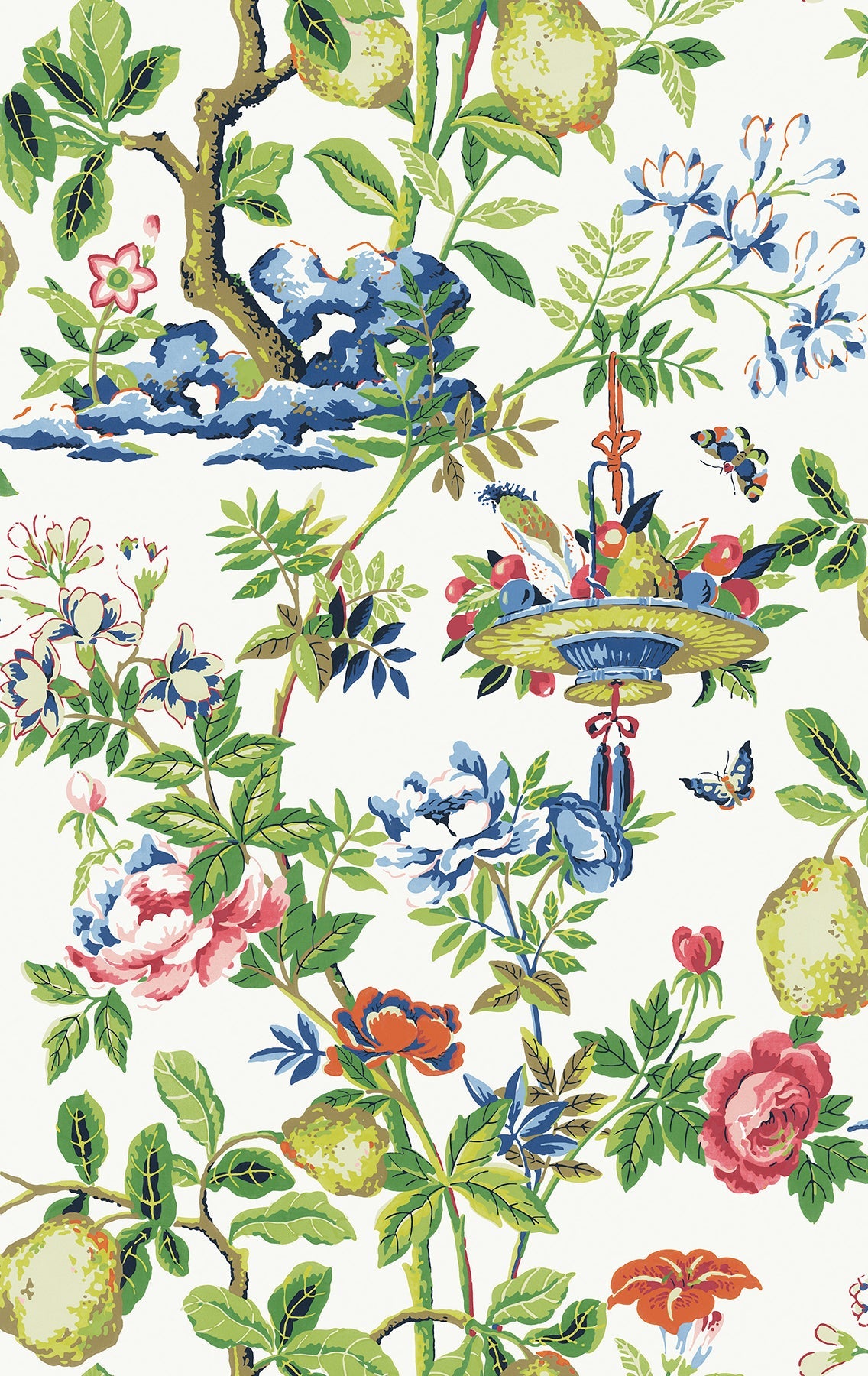 Scalamandre SCS3840 Bloom Shantung Garden Scalamandre Self Adhesive Wallpaper