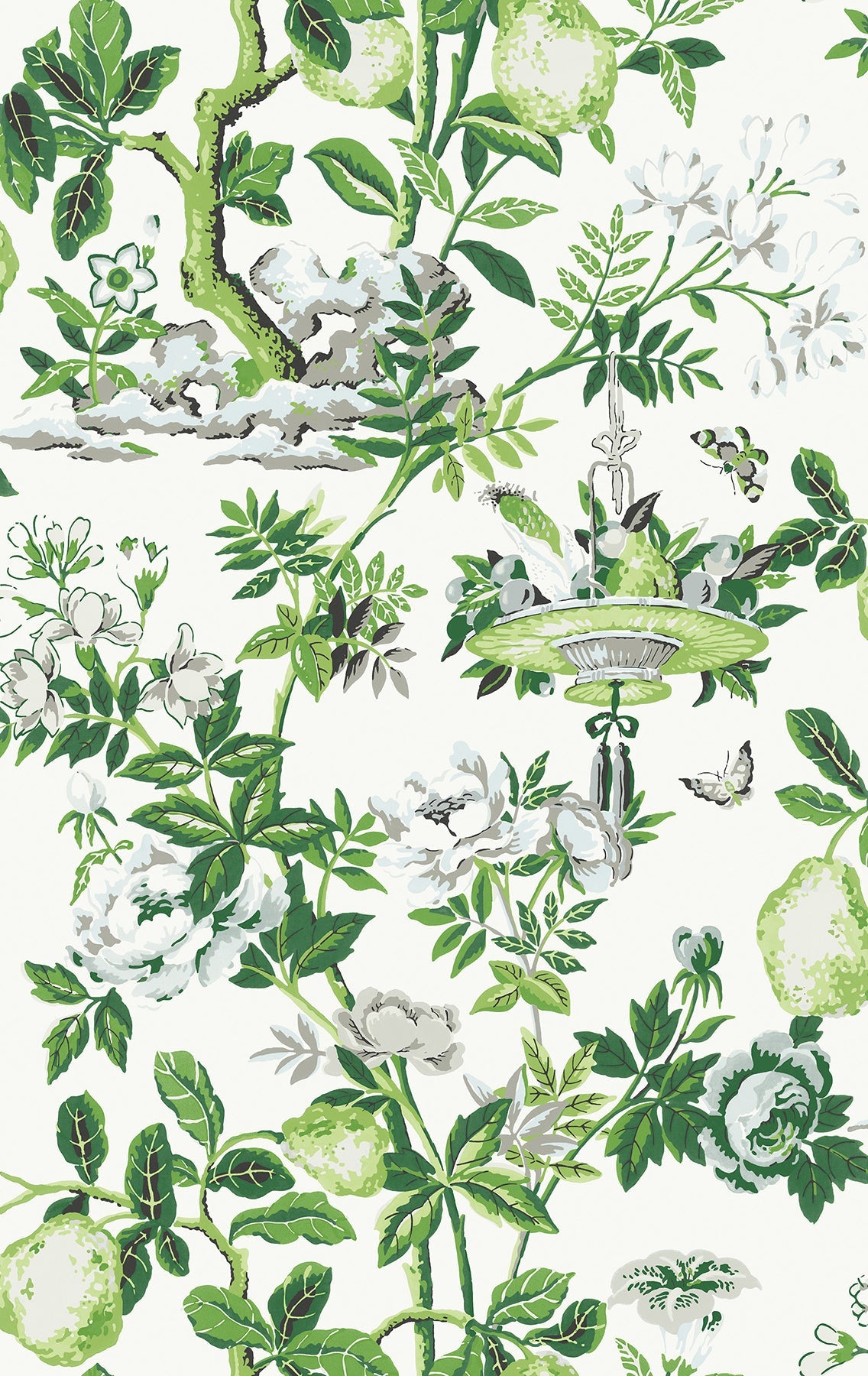 Scalamandre SCS3841 Verdance Shantung Garden Scalamandre Self Adhesive Wallpaper