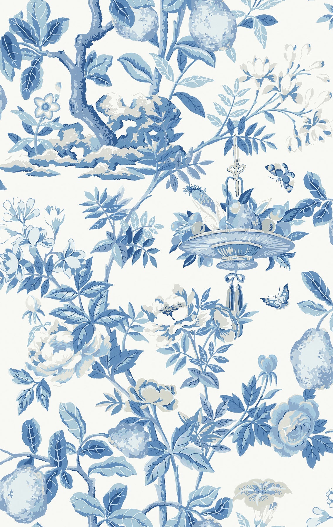 Scalamandre SCS3842 Delft Shantung Garden Scalamandre Self Adhesive Wallpaper