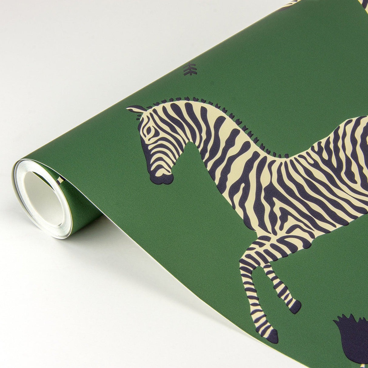 Scalamandre SCS3871 Serengeti Green Zebra Safari Scalamandre Self Adhesive Wallpaper