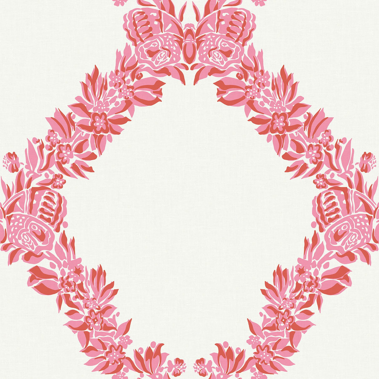 Scalamandre SCS6050 Valentino Wreath Peel & Stick Wallpaper