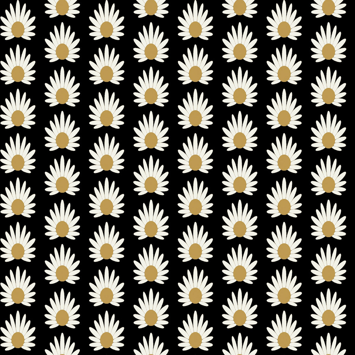 Scalamandre SCS6058 Black Fleur Peel & Stick Wallpaper