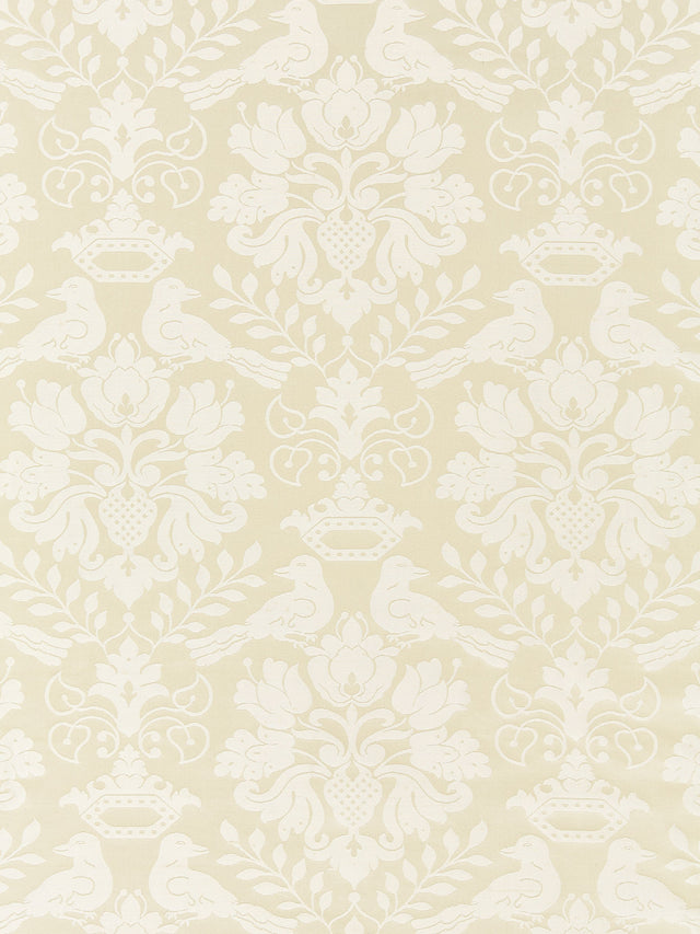Scalamandre SC 00011098MM CREME LOVE BIRD Fabric - Eade's Wallpaper