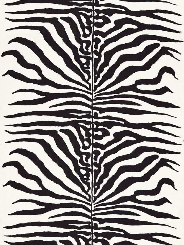 Scalamandre SC 000116366M BLACK ZEBRA Fabric - Eade's Wallpaper