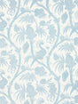 Scalamandre SC 000116575 SKY BALINESE PEACOCK LINEN PRINT Fabric - Eade's Wallpaper
