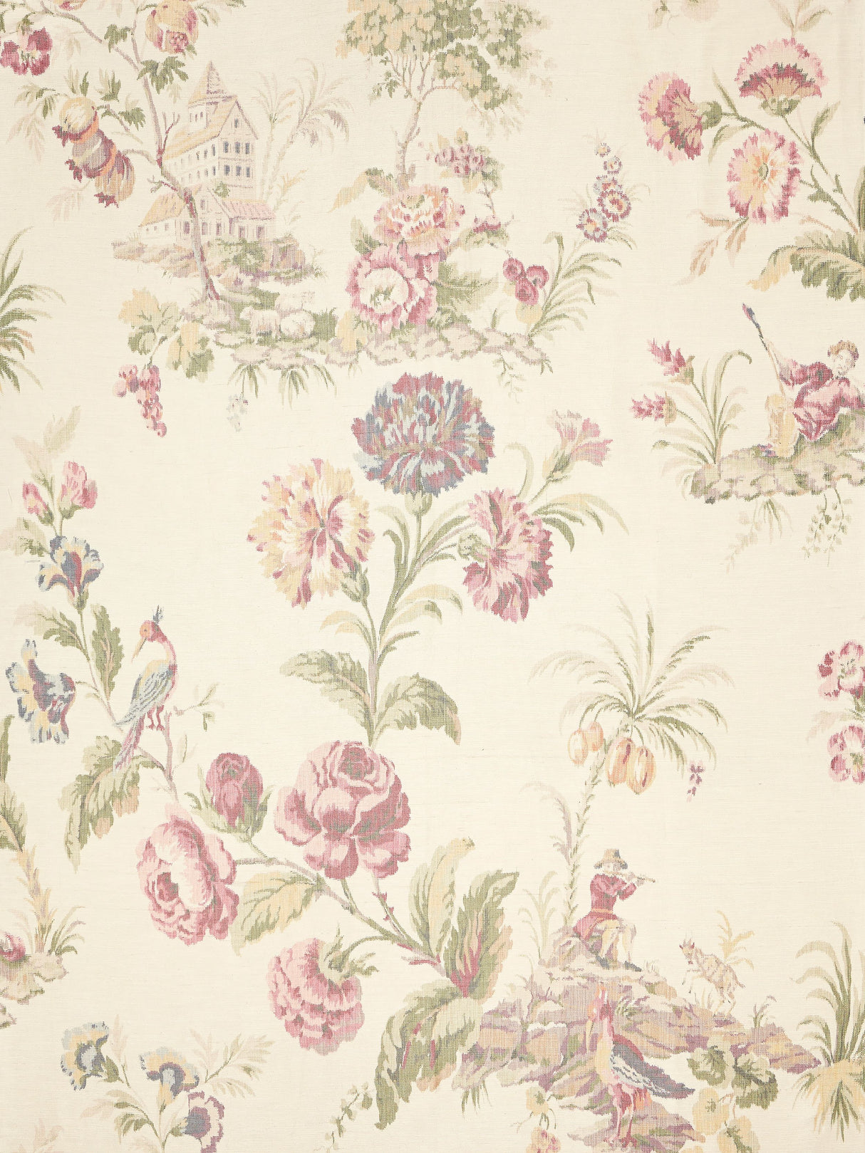 Scalamandre SC 000116585 BLOOM SOMERSET SILK WARP PRINT Fabric - Eade's Wallpaper